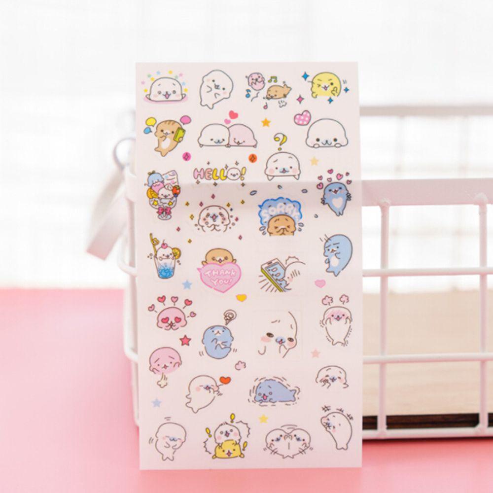 Populer 6pcs/set Stiker Cute Japanese-style Stationery Animal