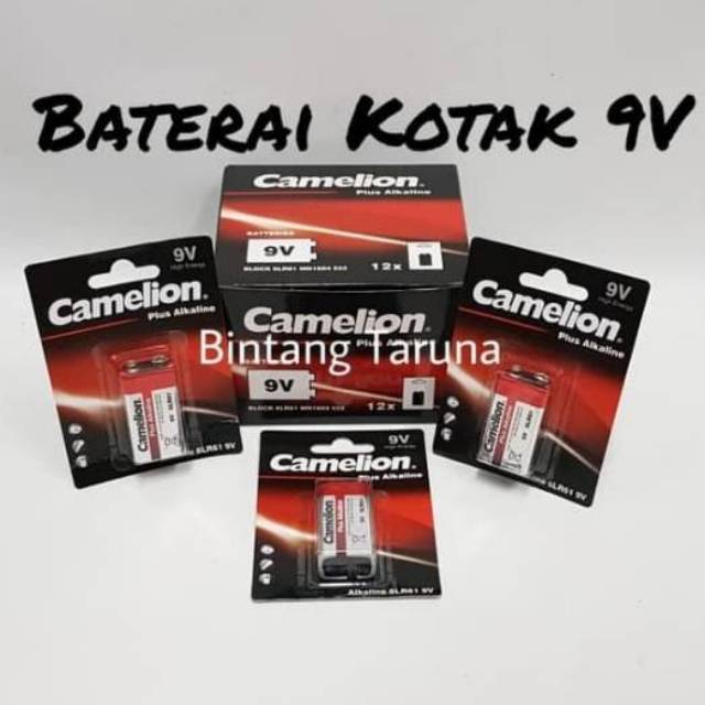 Baterai Kotak Camelion Plus Alkaline 9V Battery Camelion 9V 6LR61