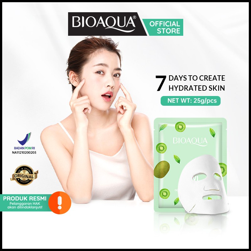 Bioaqua Kiwi Vitamin E Delicate Moisturizing Essence Mask / Masker Wajah