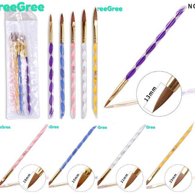 

5PCS/SET KUAS LUKIS NAIL ART PAINTING BRUSH