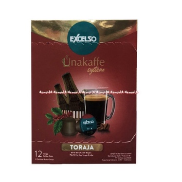 Excelso Unakaffe System Toraja Coffee 12pod Kopi Toraja Cair Ekselso Kopi Pod Kopi Toraja Sulawesi Ekselso Unakafe Sistem 12pcs