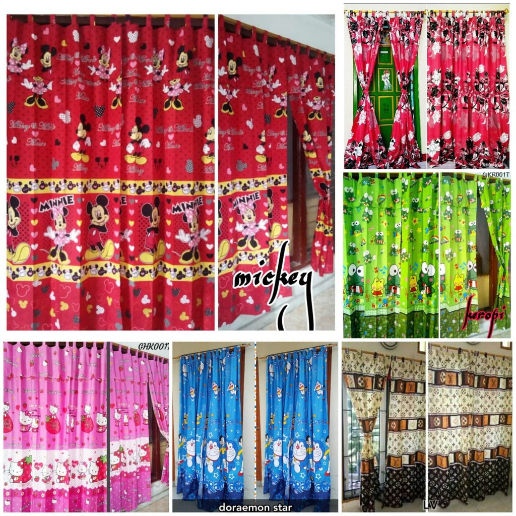 Gorden pintu dan gorden jendela uk 80 x 200 cm
