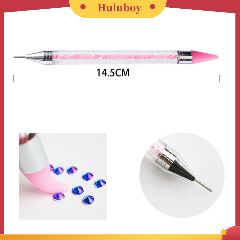 Huluboy Huluboy♡ Pen Dotting Berlian Imitasi Kepala Ganda Untuk Nail Art
