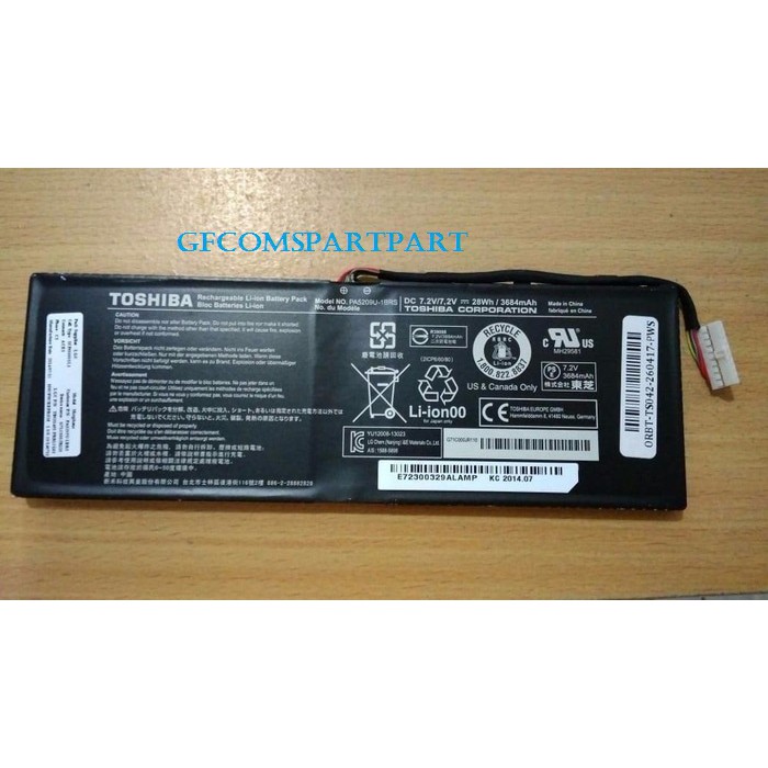 BATERAI LAPTOP TOSHIBA PA5209 FOR TOSHIBA Satellite Radius 11 L10W-C-10H L10-B003 L10W-C