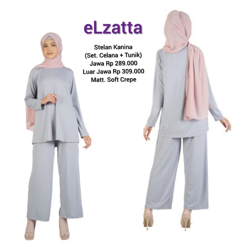 Set Tunik Celana STELAN KANINA ELZATTA Original