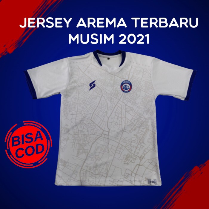 ✨ BISA COD ✨ setelan Baju celana jersey arema home away liga 1 2021 2022 mboissam - BAJU AJA (PUTIH,