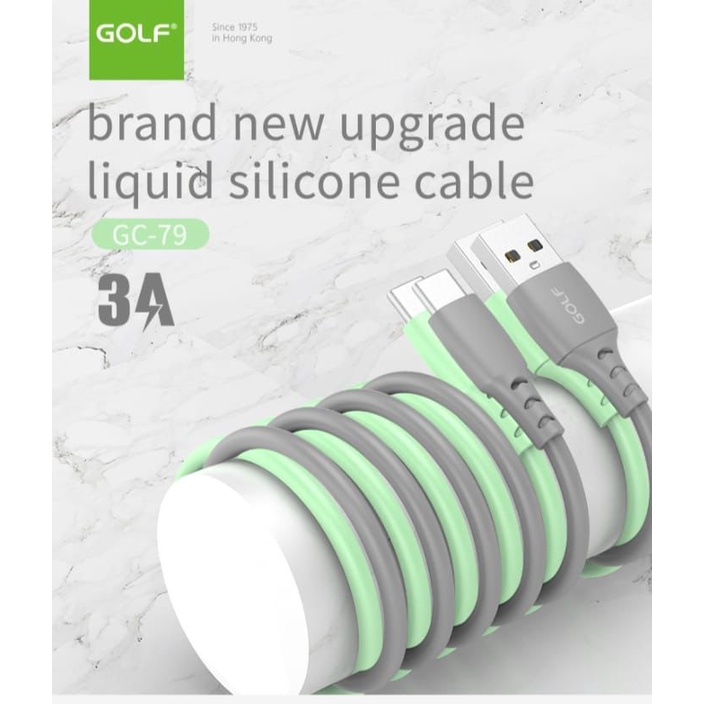 SALE CUCI GUDANG ORIGINAL KABEL DATA FST CHARGING 3.1A GOLF GC-79 USB Data Cable (3.0A) *Micro *IPhone *Type C