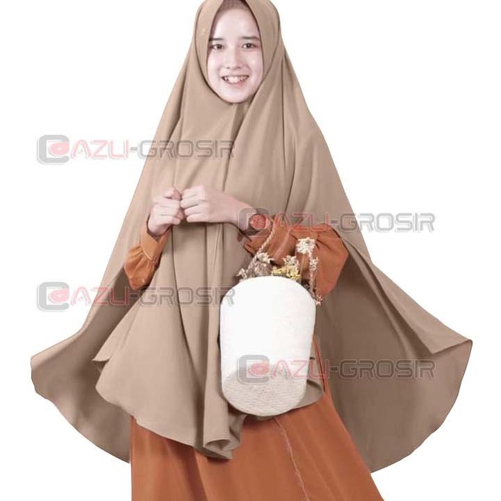 rj❆Terkini✺ Khimar Syari, Belah Tangan Kerudung Jumbo Pet Antem Wolfis Jilbab Lobang / Belah Samping