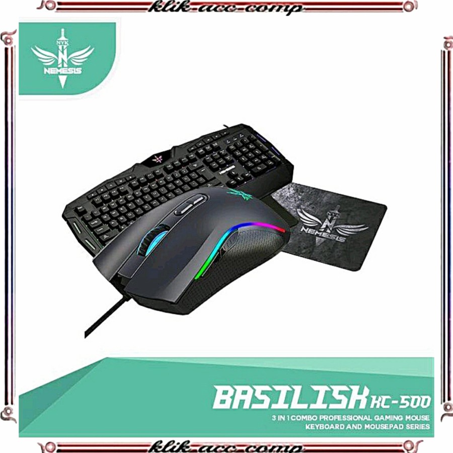 Keyboard Paket combo NYK NEMESIS BASILLISK KC-500 / NYK KC500