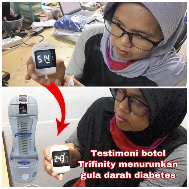 Trifinity botol hidrogen alkaline kangen alkali water air zamzam mega6 hydrogen kesehatan surabaya