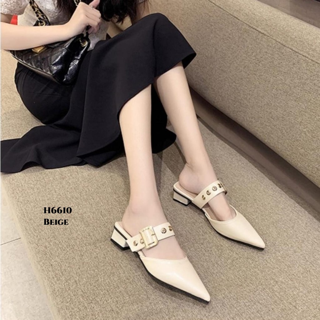 WYN HEELS PUMP STRAP SLOPE FASHION KOREA H6610