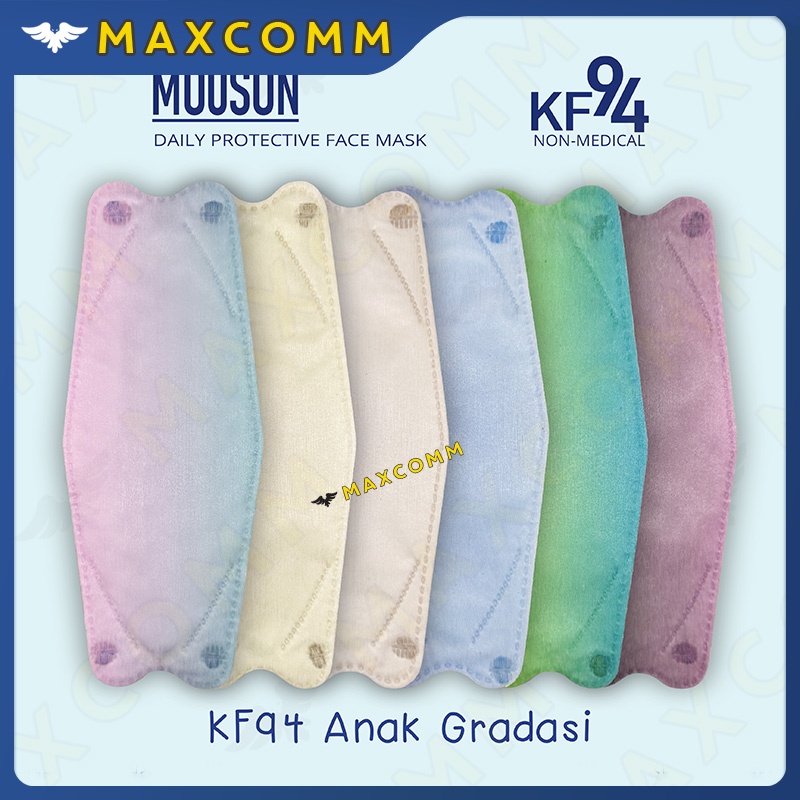 Masker Mouson KF94 Anak Warna Gradasi isi 10 4 ply Masker Non Medis Sekali Pakai 4ply