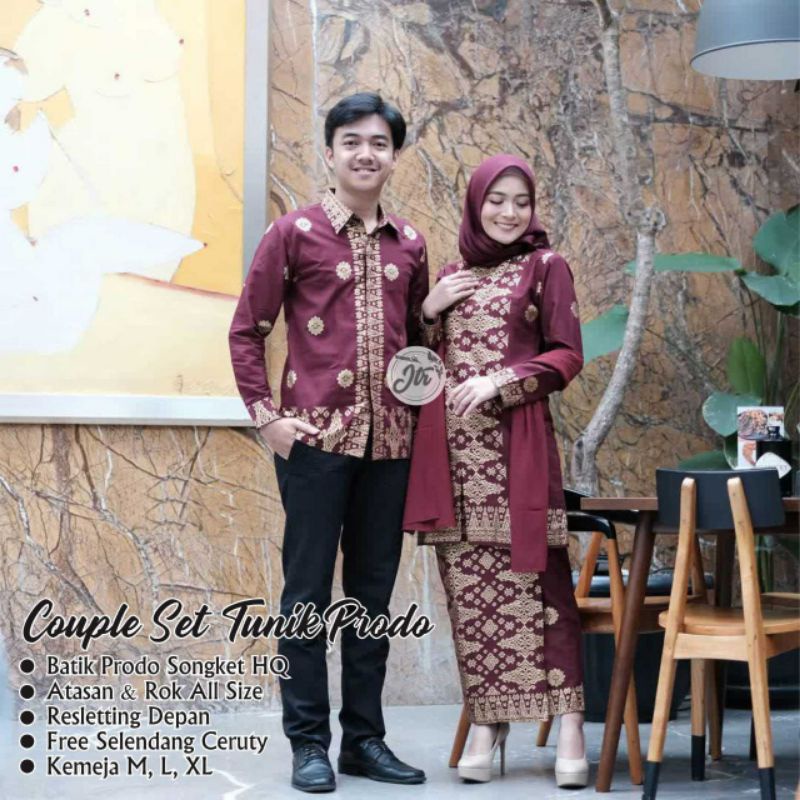 BAJU COUPLE BATIK / SET KEBAYA SONGKET /  BATIK SARIMBIT / TERBARU 2022