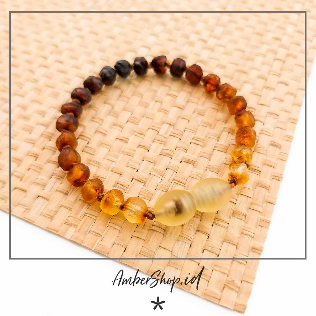 Gelang amber pereda nyeri tumbuh gigi bayi AS59 - Amber Shop