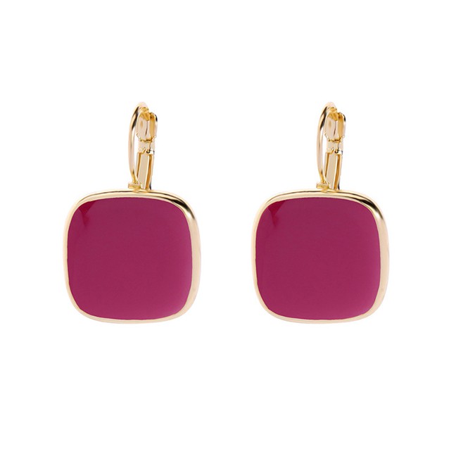 LRC Anting tusuk Fashion Square Shape Decorated F06797