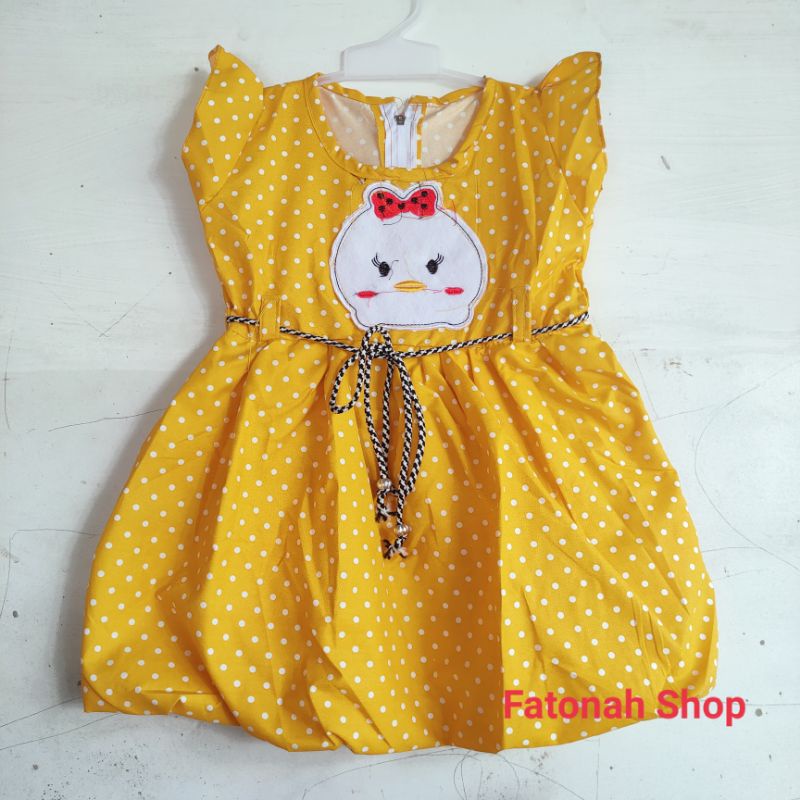 Dress balon anak 1 2 tahun baju anak cewek perempuan ( dress balon dopi )