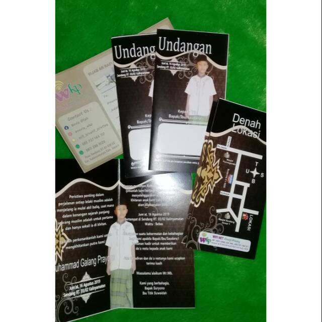 Undangan Full Colour Mini / Undangan Khitan / Undangan Unik / Undangan Custom