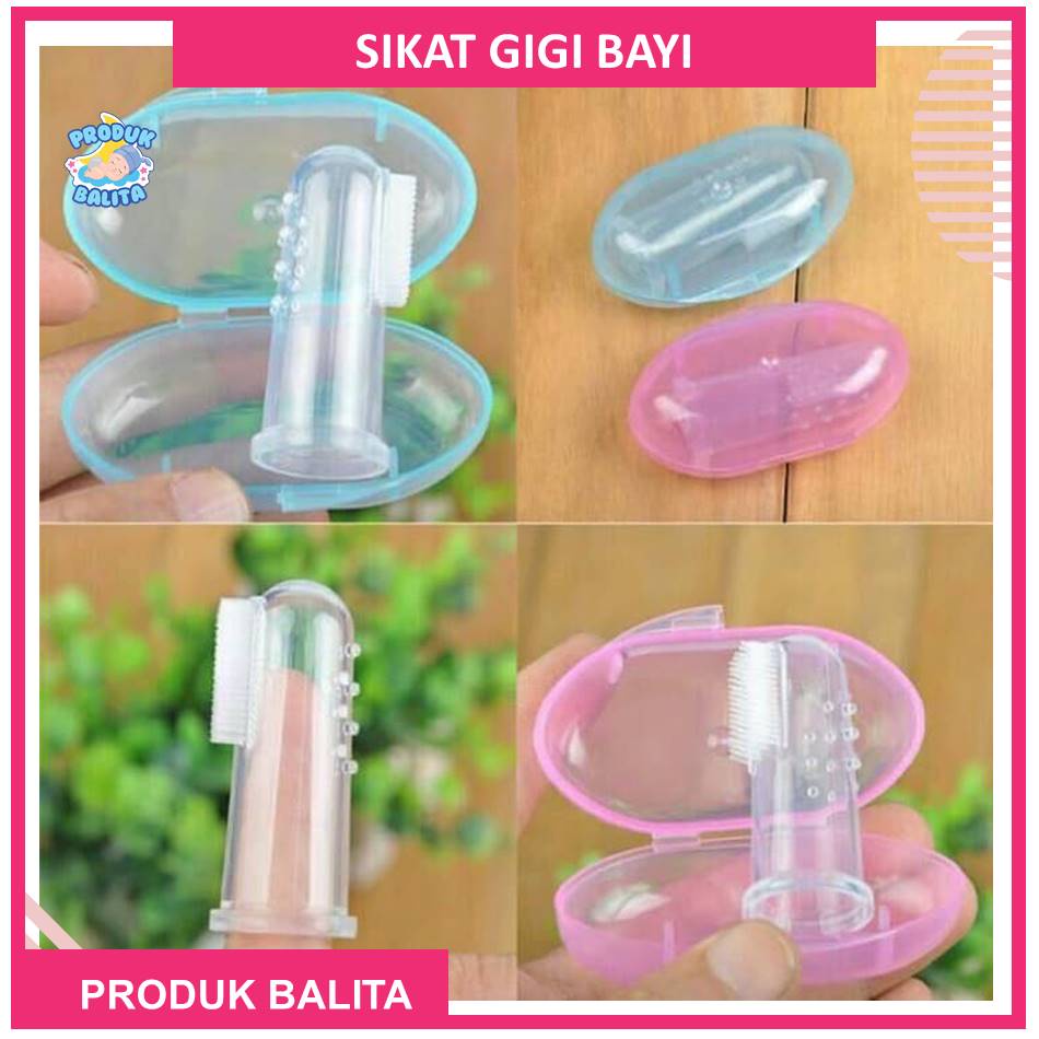 Sikat Gigi Bayi Silikon Sikat gigi Jari Bayi Finger Tooth Brush