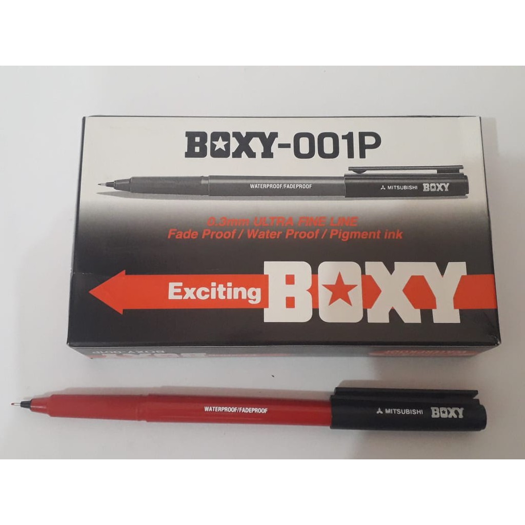 Jual Pen Boxy-001P ( Pulpen / Bolpoin / Pen Hitam / Gel Pen ) | Shopee ...