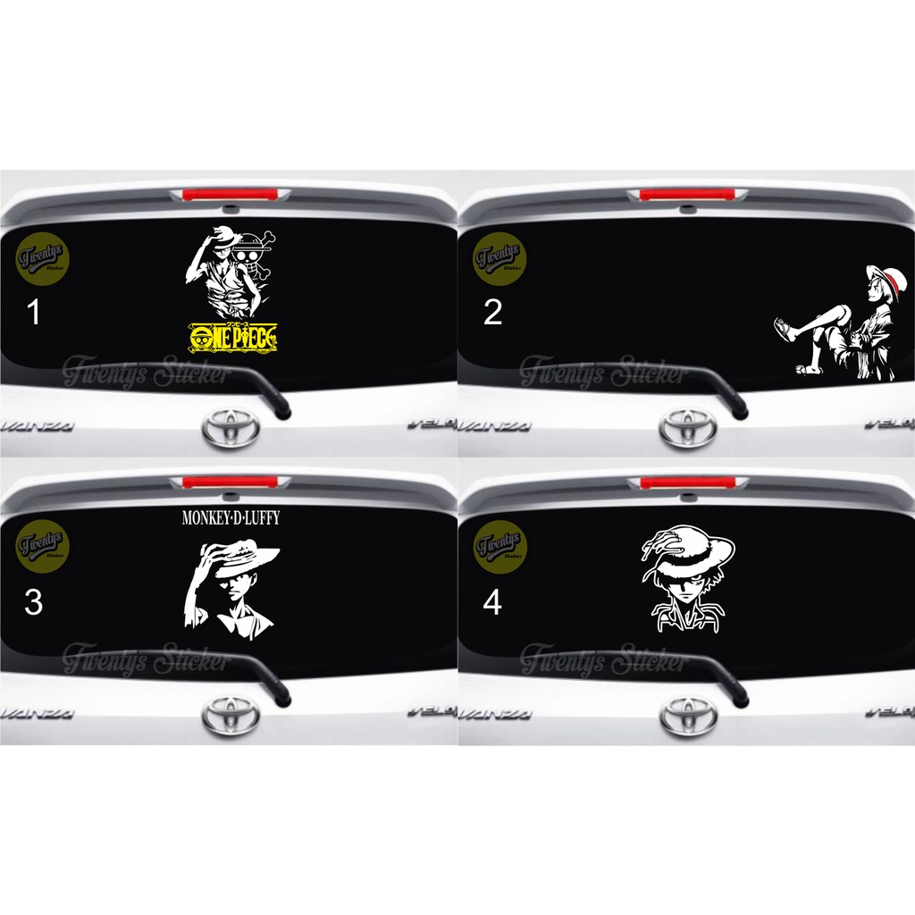 STIKER ONE PIECE STIKER LUFFY STIKER KACA MOBIL