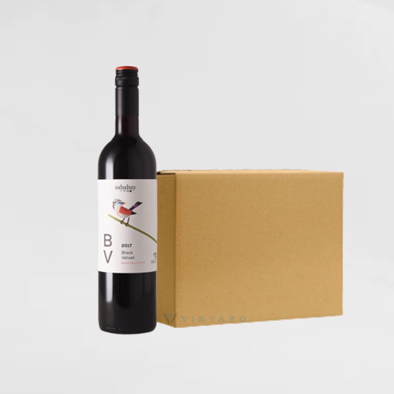 Promo 1 karton (12PCS) / dus Wine Lokal Sababay Black Velvet 750ml ( Original &amp; Resmi By Vinyard )