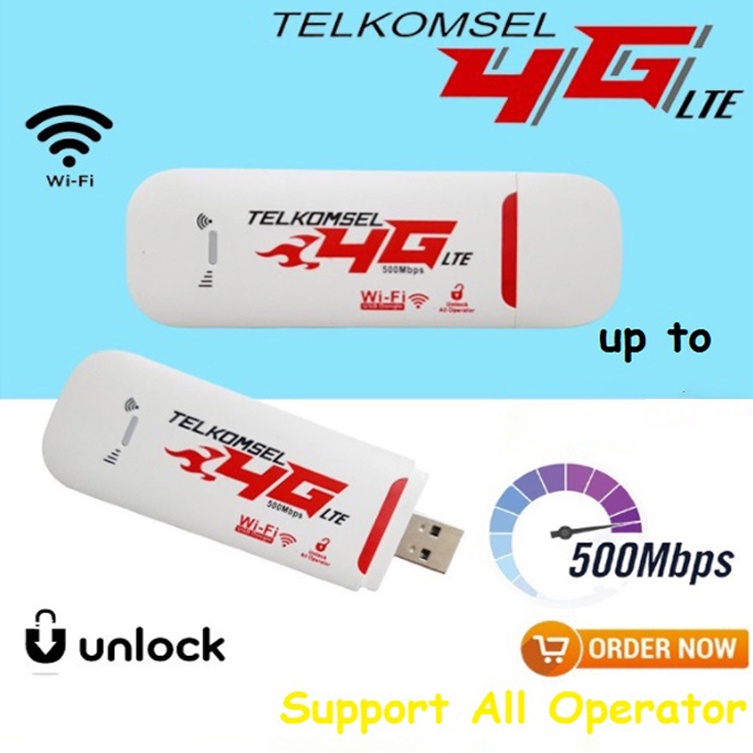 Portable Modem Wifi Mifi 4G LTE Modem USB 500mbps Unlock Support all Operator