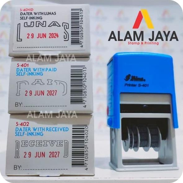 

Stempel Otomatis LUNAS, PAID, RECEIVED merek SHINY Dengan Tanggal