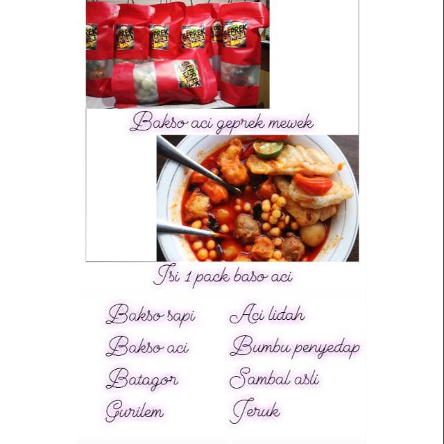 

Baso Aci Geprek Mewek