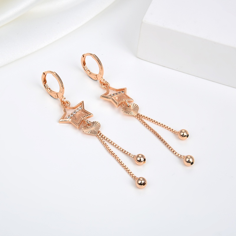 anting titanium wanita emas muda anti karat dewasa tusuk korea asli panjang dan luntur korea style selamanya dewasa 122e