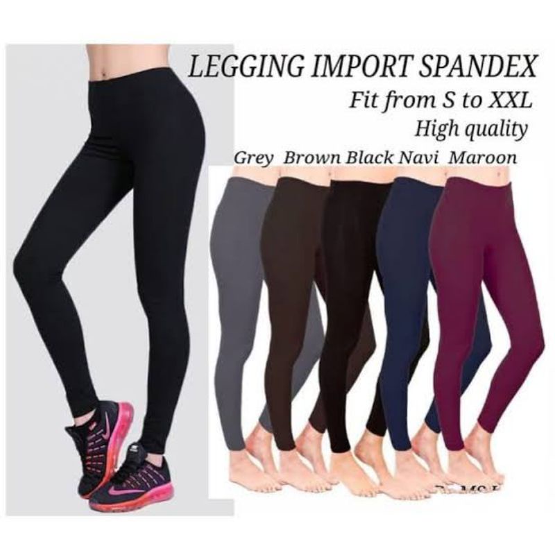 Legging Panjang Spandek Premium Standar dan Jumbo /Legging Bahan Kaos/ Legging Wanita Dewasa