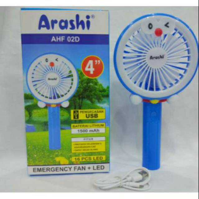 Kipas Mini Arashi Portable karakter Doraemon