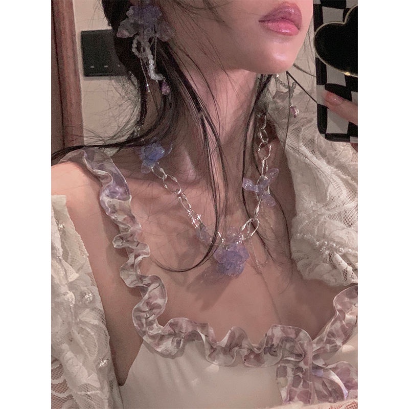 FunnJ Fangji sedikit mabuk gadis retro floral suspender gaun perempuan desain rasa pinggang tipis ro