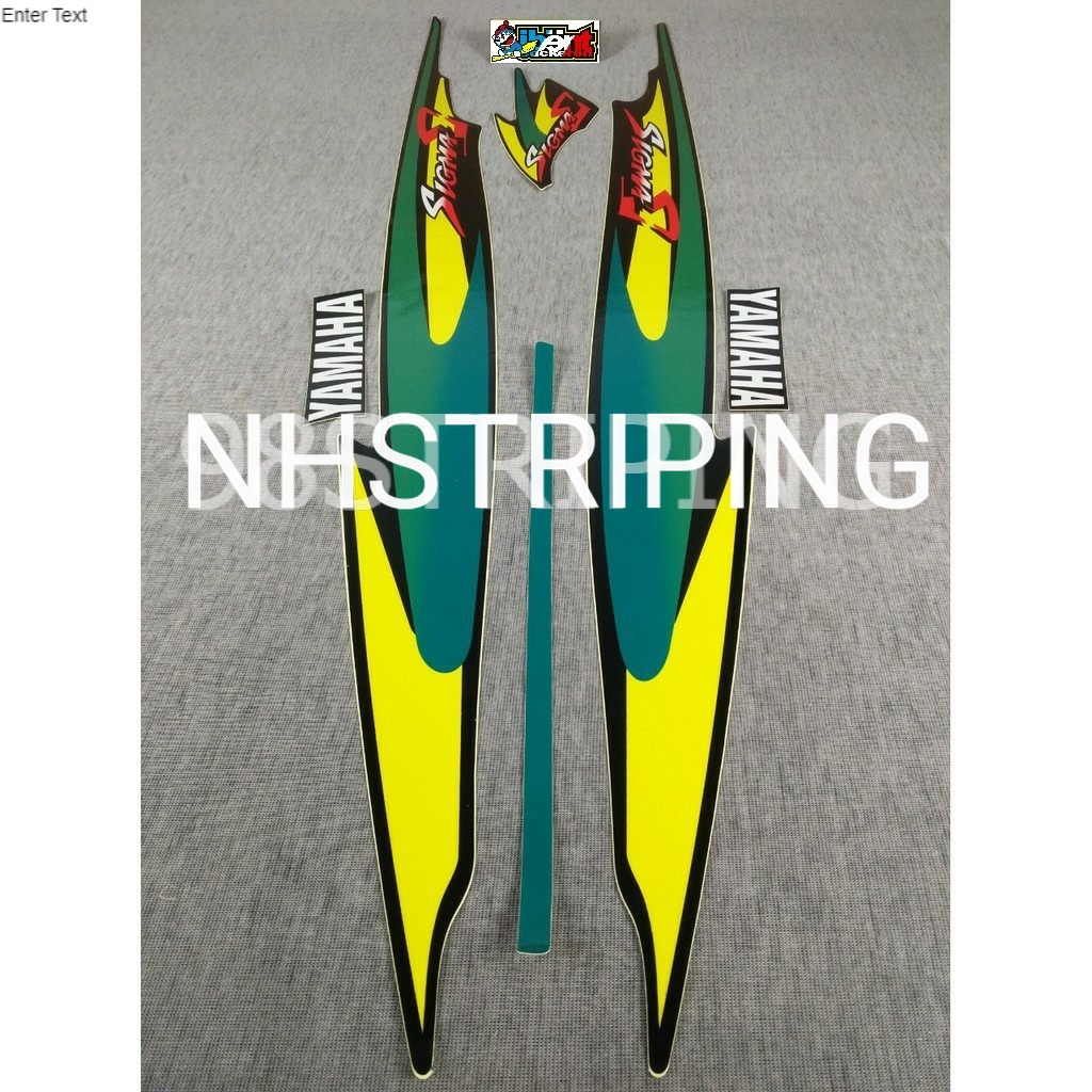 STRIPING YAMAHA SIGMA HIJAU STIKER LIS STANDAR  POLET