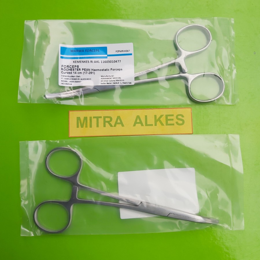 Pean Bengkok 14 cm. Klem Arteri CVD 14cm. Artery Clamp ROCHESTER PEAN Haemostatic Forceps Curved l 14 cm. l