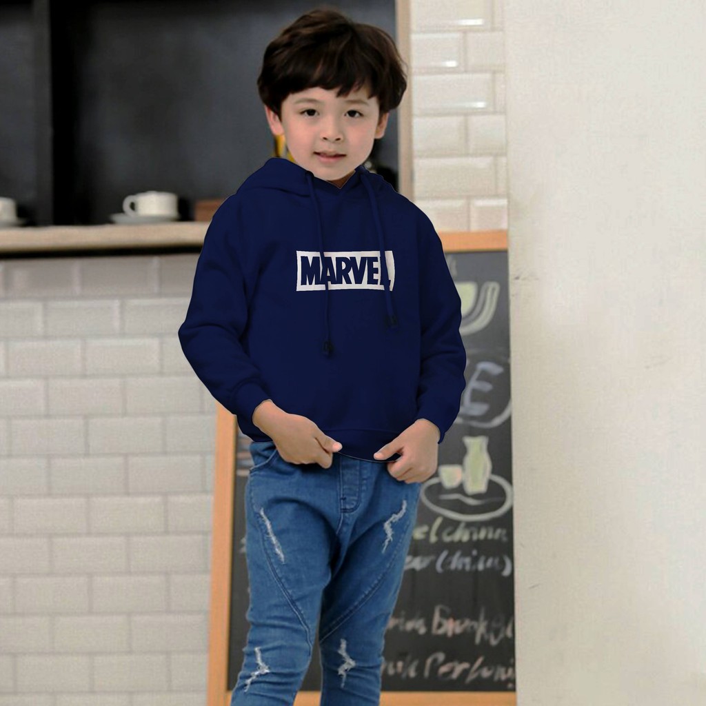 Jaket Hoodie Sweater Anak / MARVEL NAVY / Jaket Hoodie Anak / Grosir BAJU Anak