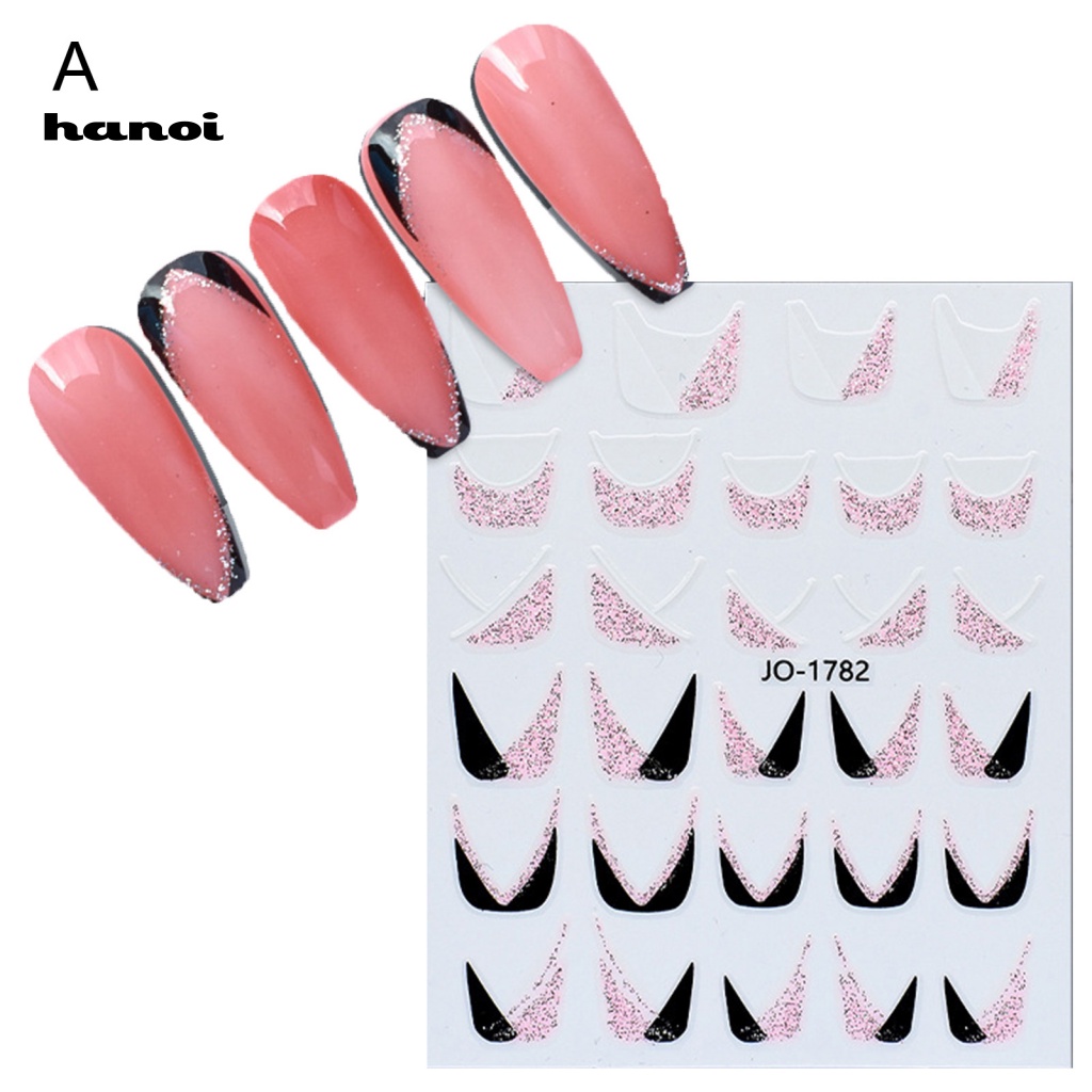 Stiker Kuku Gaya Perancis Untuk Dekorasi Nail Art