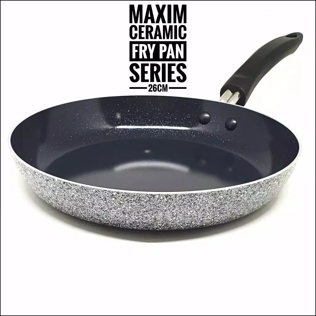 Maxim 26cm Fry Pan Ceramic Teflon Anti Lengket Panci Keramik Wajan Penggorengan