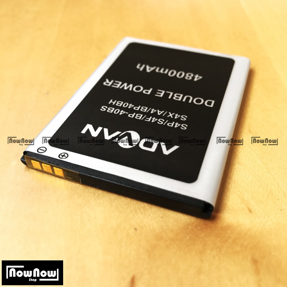 Baterai Advan S4P S4F S4X A4 BP40BS BP40BH Double Power Original Batre Batrai Battery