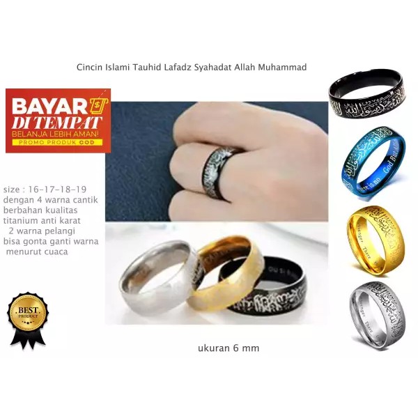 promo Cincin Tauhid Cincin Syahdat Titanium Stainless steel