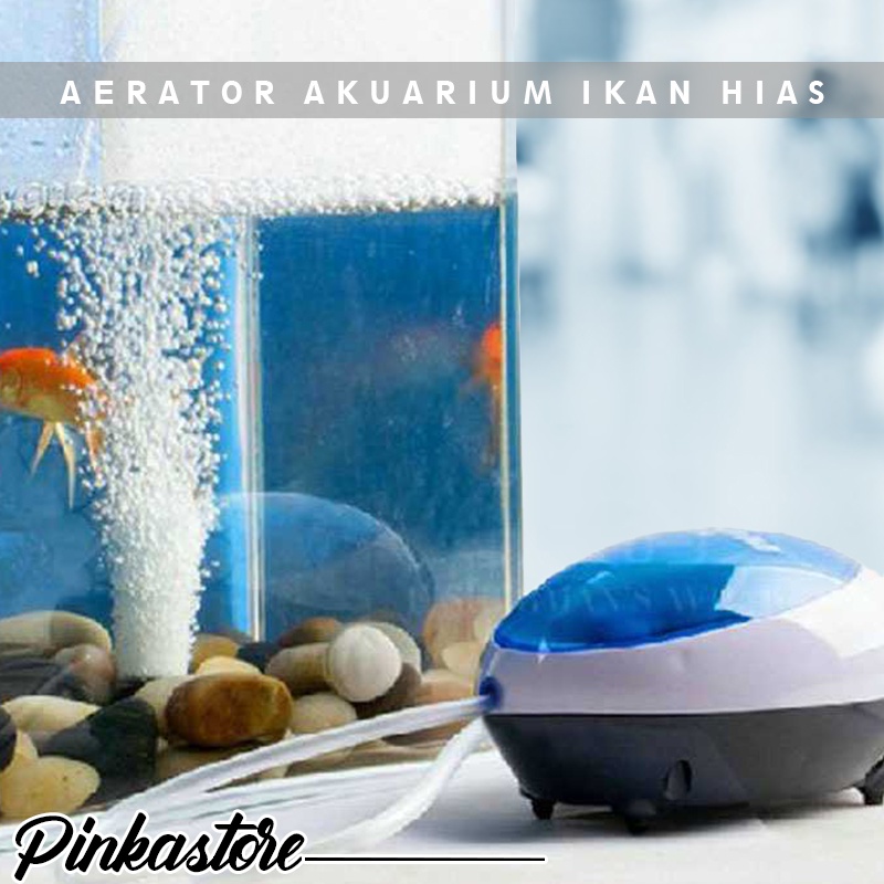Alat Pembuat Buih Gelembung Udara Mesin Aerator Akuarium Ikan Hias Senyap Powerfull