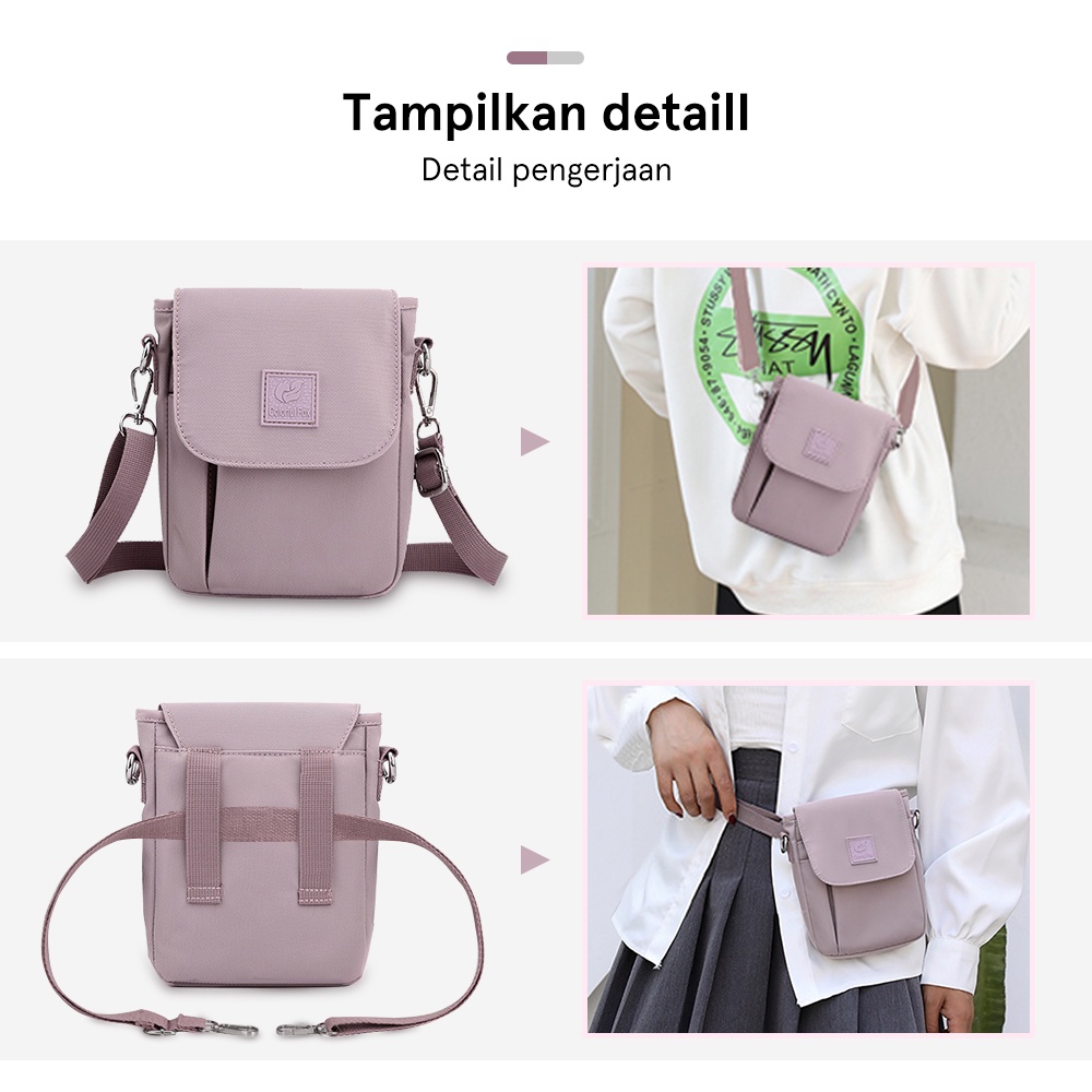 Tasmolly COLORFUL FOX 0421/0419 Anti Air Tas Selempang Wanita Sling Bag Wanita Waistbag hand bag remaja abg 8 colors