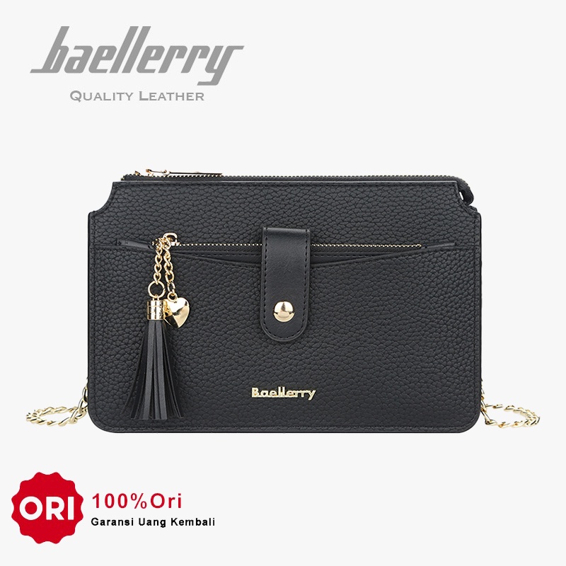 BAELLERRY N8689 Tas Selempang Wanita Dompet Wanita Tas Handphone Sling Bag PU Leather Premium WATCHKITE WKOS