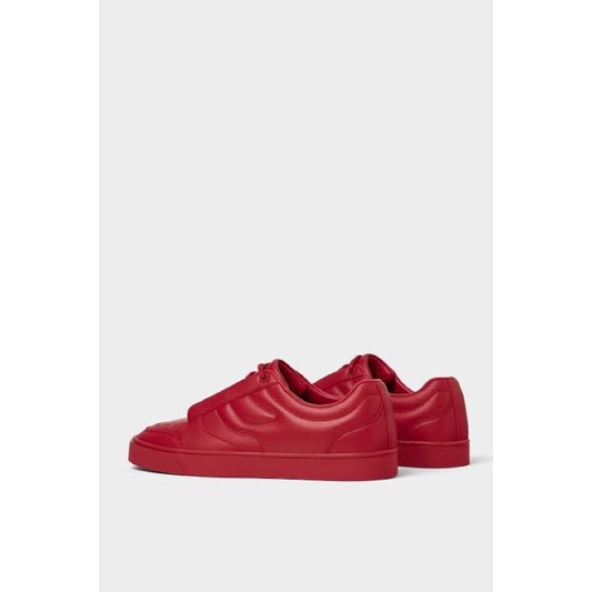 red leather sneakers