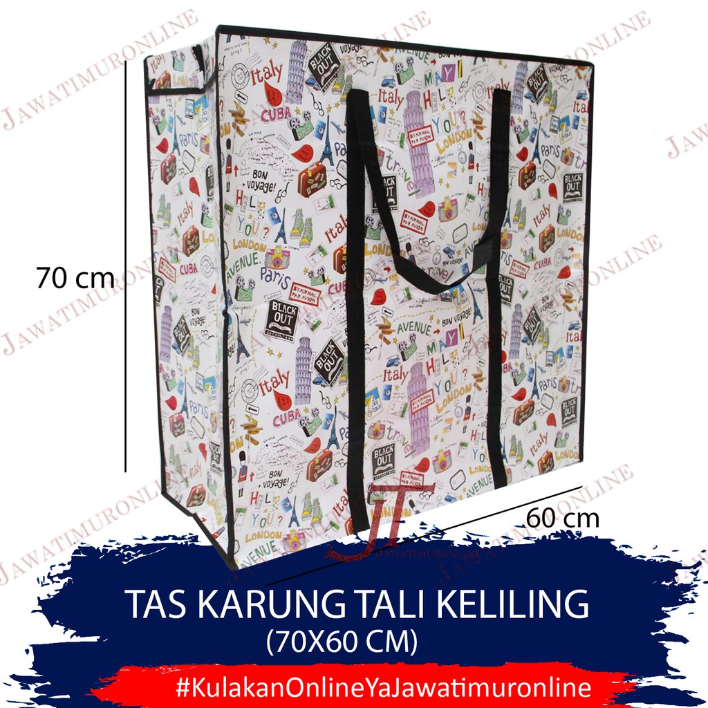 Tas Karung XXL Tali Keliling 70x60 cm / Tas Karung Jumbo