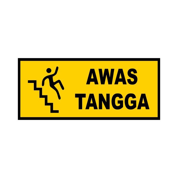 

Stiker VINYL AWAS TANGGA Uk. 23 x 10 cm Sign RAMBU K3