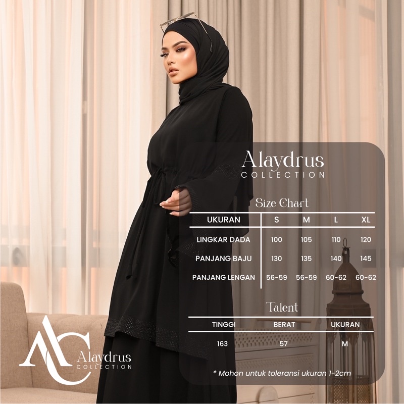 Abaya Gamis Hitam Dress Arab Saudi Bahan Jetblack 658