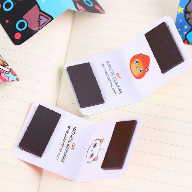 

Magnetic Bookmark Cute Cat/ Pembatas Buku Kucing