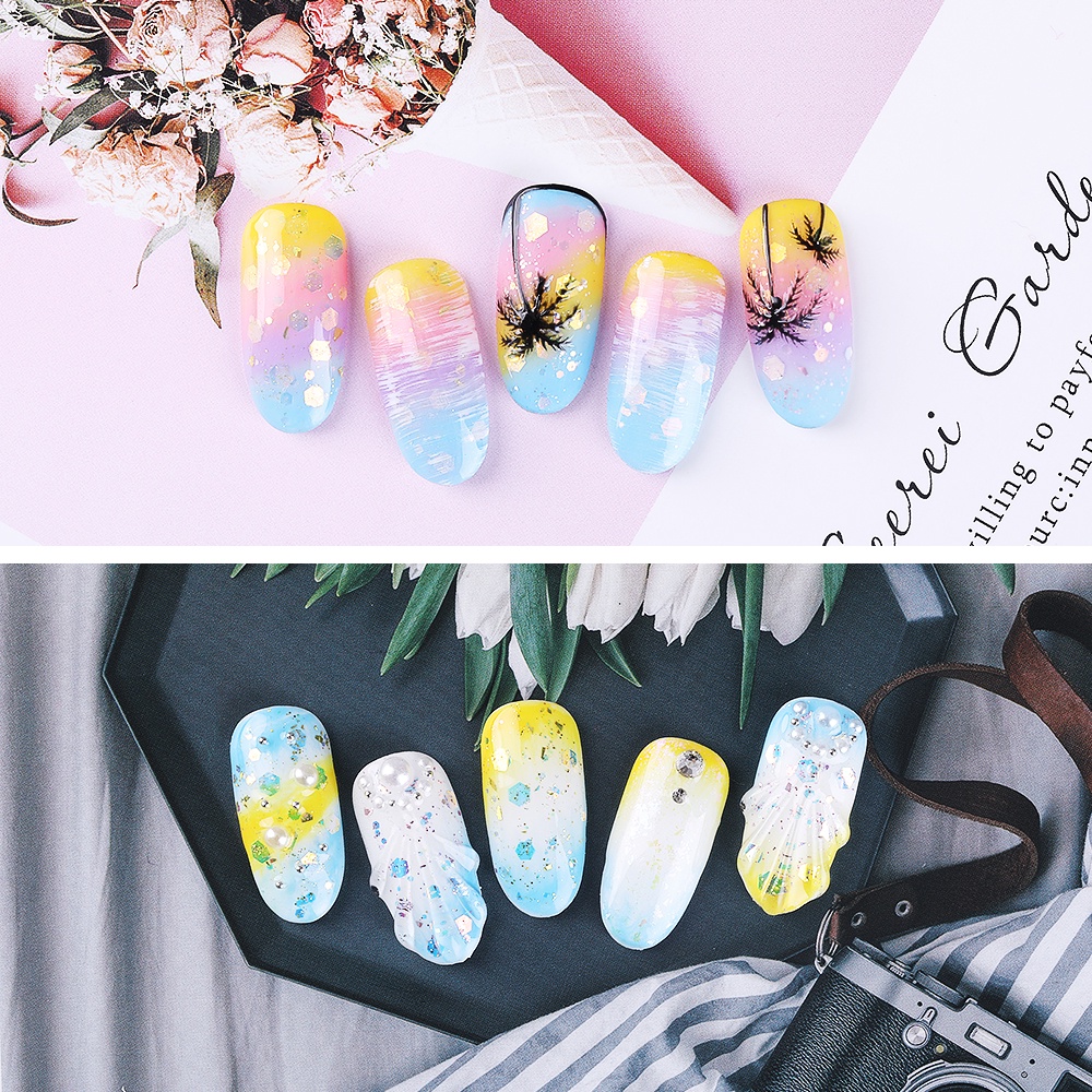 MSY Payet Glitter Portable Warna-Warni Untuk Nail Art / Manicure