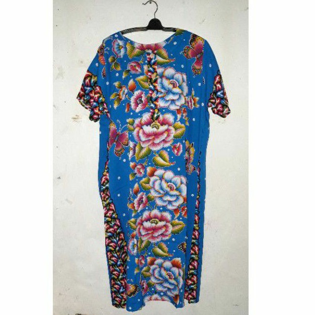 Daster batik kencana ungu lengan pendek