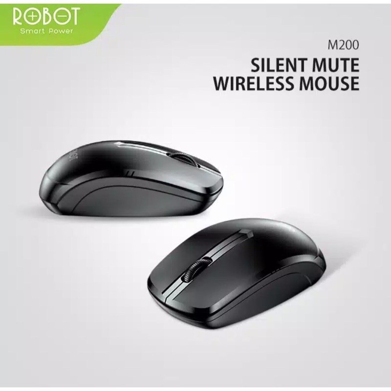 ORIGINAL Mouse Wireless ROBOT M200 M 200 2.4GHz Silent Optical 1600DPI Receiver